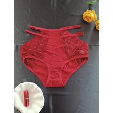 Zena Underwear Shay Dantelli Yüksek Bel Yanları Ip Detaylı Kadın Iç Çamaşırı Külot