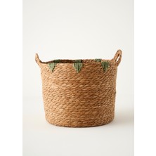 Bella Maison Auris Kulplu Sepet Naturel (30X28X24 Cm)