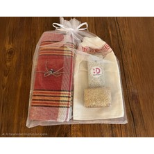 Banyodünyam Hamam Seti  Peştemal+Kalın Hamam Kesesi+Doğal Kabaklifli Eşek Sütü Sabunu+Topuk Törpüsü 4'lü Spa Seti Doğal