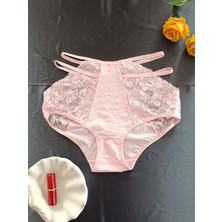 Zena Underwear Shay Dantelli Yüksek Bel Yanları Ip Detaylı Kadın Iç Çamaşırı Külot