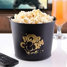 Evstyle Metal Popcorn Kovası - Siyah