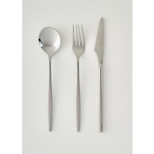 Bella Maison Toscana 18 Parça Tatlı Çatal Kaşık Bıçak Seti Silver