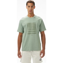 Boss Tee Print Striped C Erkek Yeşil T-Shirt
