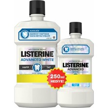 Listerine Advanced White Ağız Suyu 500 ml + 250 ml Set Uzun Süre Etkili Ferah Nane Kokusuyla