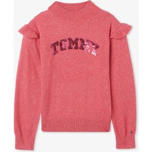 Tommy Hilfiger Tommy Flip Flop Sequins Çocuk Pembe Kazak