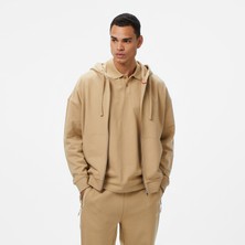 Hugo Dapozip Erkek Bej Sweatshirt