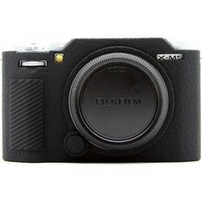 Mettzchrom Fujifilm Xm5 Kaymaz Doku Tasarımı Silikon Kılıfı Fujifilm X-M5 Kamera Sadece Koruyucu Kılıf