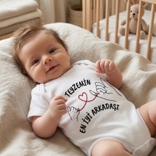 Egg Baby Teyze Bebek Hediyesi Teyzemin En Iyi Arkadaşı Tasarımlı Teyze Temalı Kısa Kollu Bebek Zıbın Body