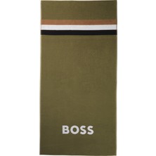 Boss Louis Towel Erkek Haki Plaj Havlusu