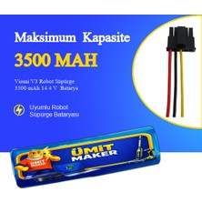 Ümit Maker Viomi V3 Robot Süpürge 3500 Mah 14.4 V Yanmaz Batarya – Orjinal Uyumlu Uzun Ömürlü, Yüksek Performans Pil