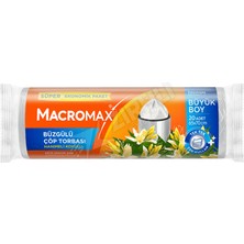 Macromax Büzgülü Çöp Torbası Büyük Boy Hanımeli Kokulu 20'li Paket