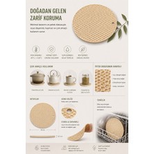 Evolis Kitchen 1 Adet Silikon  Isıya Dayanıklı Yanmaz Yapışmaz Nihale (Krem)