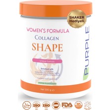 Purple Women's Formula Shape Collagen (Kolajen) Tip 1 & 3 - 330 g - Mango & Ananas Aromalı - İnulin, CLA, L-Karnitin, Kafein, Krom ve Alfa Lipoik Asit İçeren Takviye Edici Gıda
