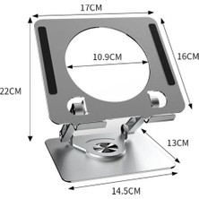 Ttt 360 Derece Dönebilen Yükseltilmiş Masaüstü Ayarlanabilir Metal Tablet Standı