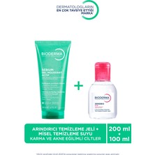 Bioderma Sebium Foaming Gel Active Yağlı Ciltler Temizleme Jeli 200ml & Misel Temizleme Suyu 100ml