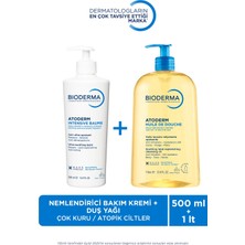 Bioderma Atoderm Nemlendirici ve Temizleyici Cilt Bakım Seti 2 Adet Çok Kuru Atopik Ciltler İçin