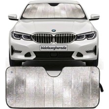 Markaflex Güneşlik Araç Içi Ön Cam Vantuzlu Folyolu Katlanır Güneşten Koruyucu 130 x 60 cm