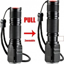F.b.ı F-82 T6 LED Zoomlu 2000 Lm Yüksek Işık Şarjlı El Feneri