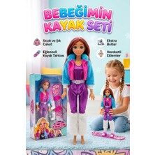 Farbu Oyuncak Elonna Urban Life Kayakçı Moda Bebeği - Snowboard ve Kışlık Aksesuarlı 30 cm Oyuncak Bebek