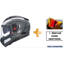 Shiro Shıro 5093 S08 Kask FF-605 Shadow Tıtan Mecha M (Gözlüklü)