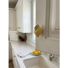ZE Dekorasyon Limon Fiğürlü Dolap Kulpu 6lı-Açık Sarı Renk