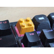 Renkli 4'lü Brick Mekanik Klavye Keycap Seti - 3D Baskı Artisan Tuş Kapağı
