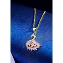 Innuendo Jewelry 925 Ayar Gümüş Taşlı Kuğu Kolye