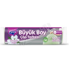 3 Adet Parex Büzgülü Çöp Torbası Yasemin Kokulu Büyük Boy 10'lu