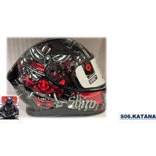 Shiro Shıro 5067 S06 Kask Ff Katana Samuraı Xl (Gözlüklü)