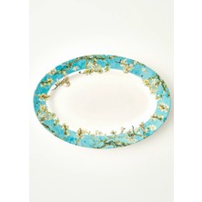 Bella Maison Van Gogh Almond Blossom Porselen Sunum Tabağı Turkuaz (30 Cm)