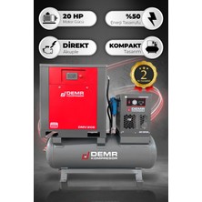 Demr Kompresör 20 Hp 500 Lt Depo Üstü Invertörlü Vidalı Hava Kompresörü I DMV-20E