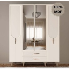 Comiet Açelya 4 Kapak Mdf Ayaklı Tasarım Gardırop