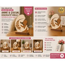 3D Boyuthane Anneler Günü Özel Anne & Çocuk Dekoratif Biblo – 25 cm