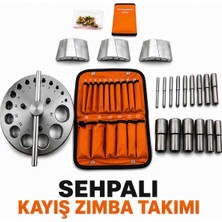Beyaz Sehpalı Kayış Zımba Takımı 6-38MM 16 Pcs