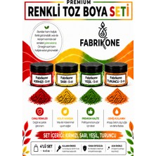 Fabrikone 4'lü Set Premium Parafin Soya Wax Toz Mum Boyası Hobi Seti - 5 cc (Kırmızı, Sarı, Yeşil, Turuncu) BKFAB4KSRYT5G