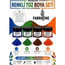 Fabrikone 4'lü Set Premium Parafin Soya Wax Toz Mum Boyası Hobi Seti - 5 cc (Mavi, Yeşil, Kahverengi, Turuncu) BKFAB4MYKHT5G