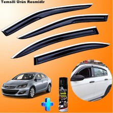 Caraks Astra J Sd Mügen Cam Rüzgarlığı Abs Nikelaj Krom Cam Rüzgarlığı 2012-2021 + Ebrayn Lastik Parlatıcı