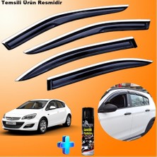 Caraks Astra J Hb Mügen Cam Rüzgarlığı Abs Nikelaj Krom Cam Rüzgarlığı 2009-2017 + Ebrayn Lastik Parlatıcı