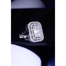 İnnuendo Jewelry Zarafet Baget Taşlı Dikdörtgen Kadın Yüzük