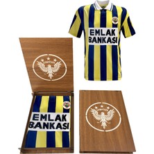 Fenerbahçe Orijinal Retro Çubuklu Forma 95/96 Hediyelik Ahşap Kutulu