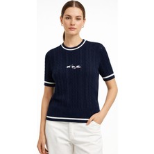 Osmanlı Triko Kadın Kısa Kollu Triko-Triko Kadın Bluz-Yazlık Triko-Şık Günlük Kombin-Basic Triko T-Shirt
