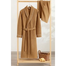 Denizli Concept Unisex Soho Pike Bornoz + Havlu Seti Kahverengi