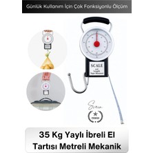 Svein #tartı Hassas Kancalı Valiz Kantarı Pazar Tartısı 35 kg Yaylı Ibreli El Tartısı Metreli Mekanik Bagaj Terazisi Paslanmaz Kancalı Taşınabilir Ağırlık Ölçer Kamp Balıkçı Seyahat Ölçüm Aparatı