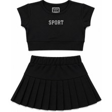 Beniizle Sport Kabartmalı Şort Etekli Kız Çocuk Takım