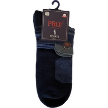 Pro Çorap 14015 Dukha Havlu Erkek Patik Çorabı Lacivert 41-44