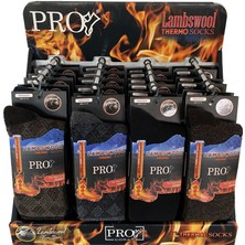 Pro Çorap 13907 Mix Lambswool Termo Erkek Çorabı 24'lü Stand