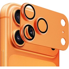 Kzn Tech iPhone 17 pro Max Safir Kamera Lens Koruyucu Çerçeveli Darbe Emici Çizilmez Lens Koruma