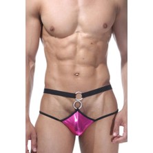 Bacio Fantezi Pembe Önü Halkalı Seksi  Erkek String-Tanga BC4594