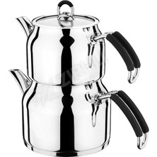 5 Adet Akdeniz Imaj Aile Boy Çaydanlık Silikon Kulp Siyah