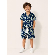 My Kids Wear Modern Desenli Çocuk Yazlık Gömlek & Şort Takımı – Rahat ve Şık Kombin 12746